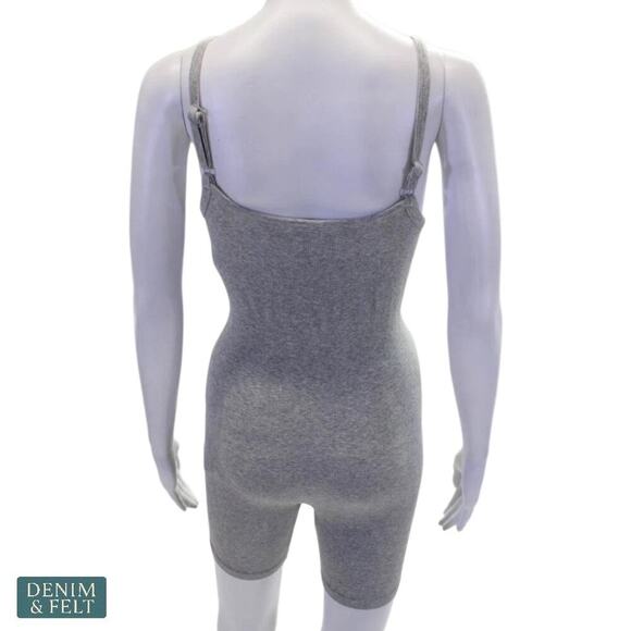 Alo Yoga Seamless Ribbed Mellow Onesie Athletic Heather Grey Bodysuit Romper S - Picture 5 of 16